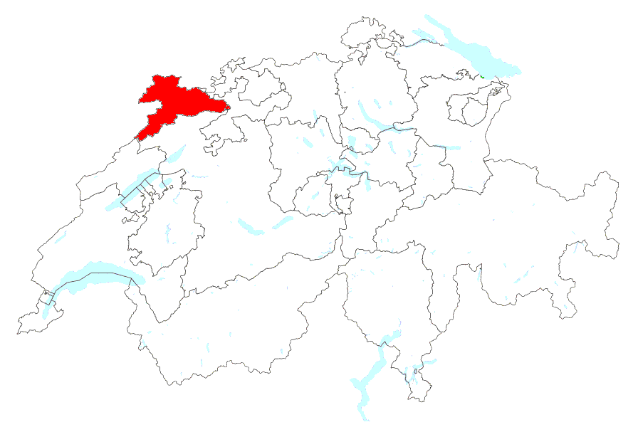 Landkarte Kanton Jura / Schweiz